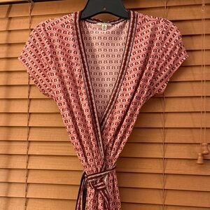 Max Studio Patterned Wrap Dress